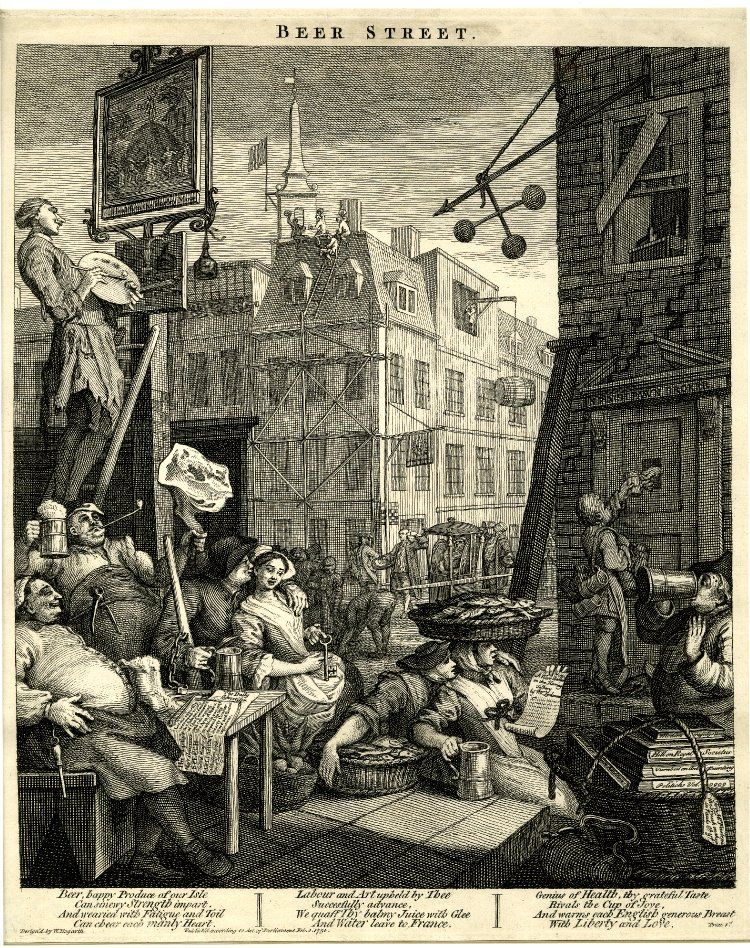 Figure 5.6: [William Hogarth, Beer Street, 1751. BM 1868.0822.1594](http://www.britishmuseum.org/research/collection_online/collection_object_details.aspx?objectId=1437775&partId=1). © Trustees of the British Museum.