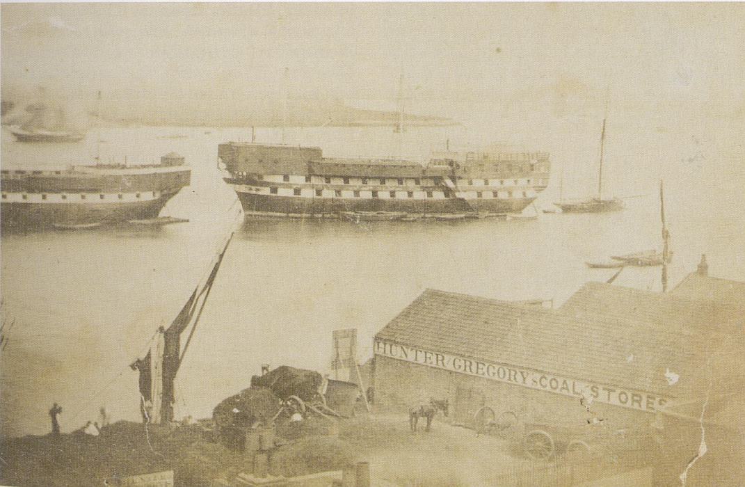 A Hulk, moored off Woolwich, c. 1856