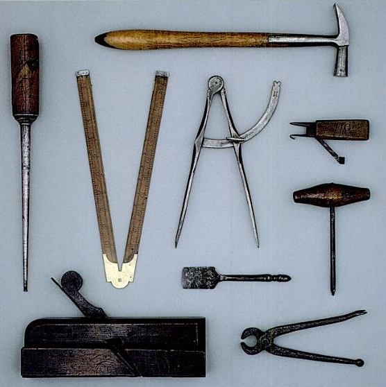 A selection of eighteenth-century woodworking tools.